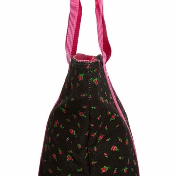 Betsy Johnson Forbidden Fruit Canvas Tote In Rose NWT - Picture 2 of 7